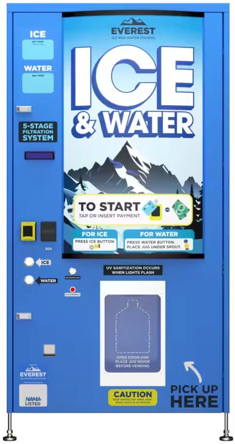 máquina vending expendedora de hielo